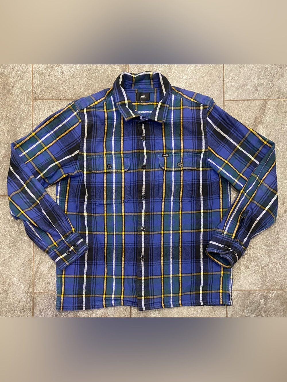 Vintage Obey Mens Flannel - Medoum Mint